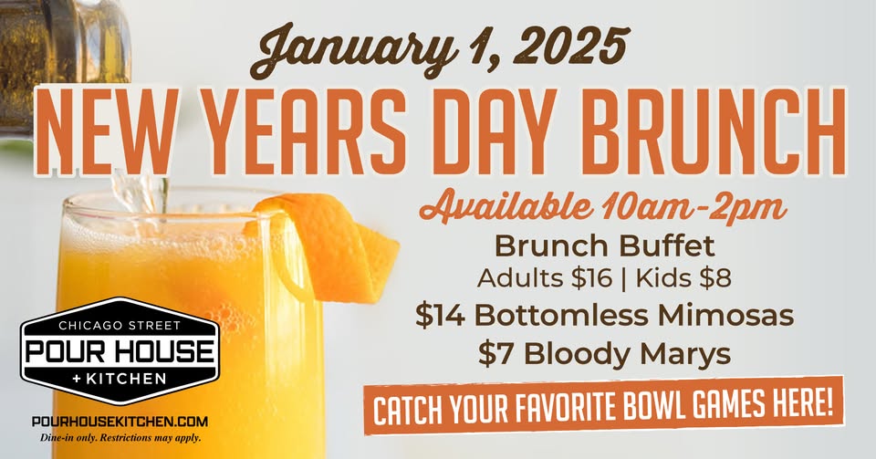 New Year's Eve Brunch at Chicago Street Pour House Explore Elgin Area